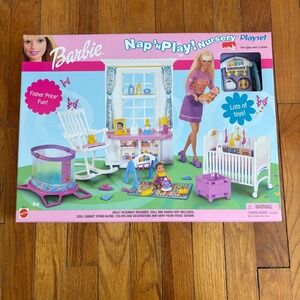 NEW Mattel Barbie Nap 'n Play Nursery Playset 2001 #88814 Y2K Box Never Opened